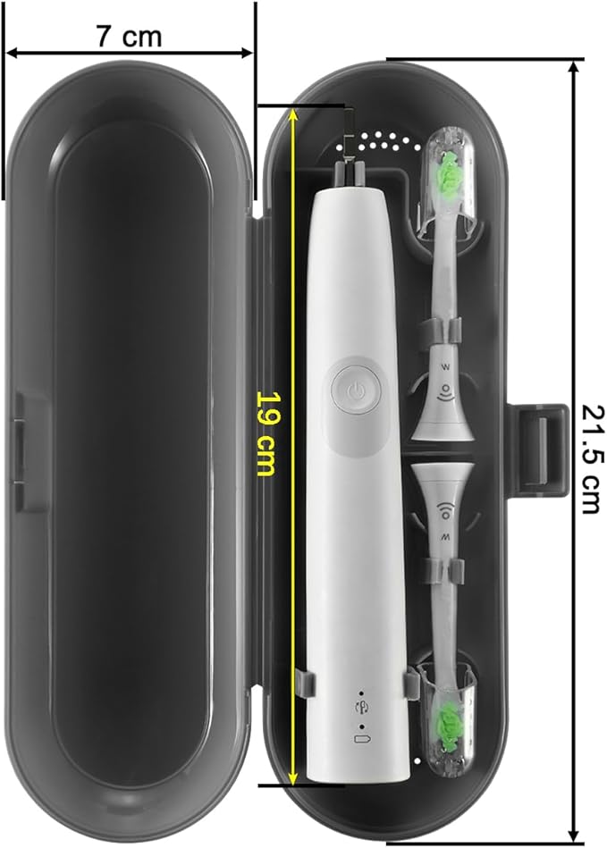 Cosmos Pack of 2 Plastic Travel Case Toothbrush Carrying Case Holder Container