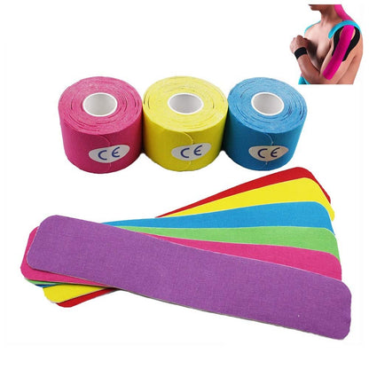 Kinesiology Tape for Shoulder, Wrist, & Knees - Breathable Kinesiology Tape Precut Strips - 20 Pre-Cut 10" Self Adhesive Bandage Wrap - Running Essentials for Women & Men - Lime Green Strips, 1 Roll