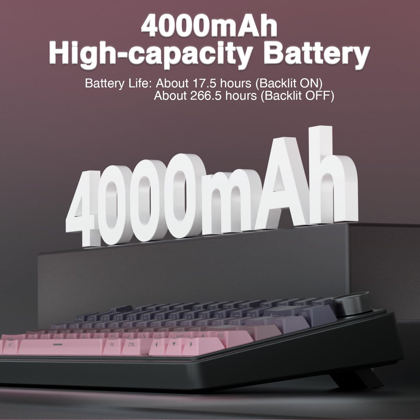 AULA F75 Pro Wireless Mechanical Keyboard,75% Hot Swappable Custom Keyboard with Knob,RGB Backlit,Pre-lubed Reaper Switches,Side Printed PBT Keycaps,2.4GHz/USB-C/BT5.0 Mechanical Gaming Keyboards