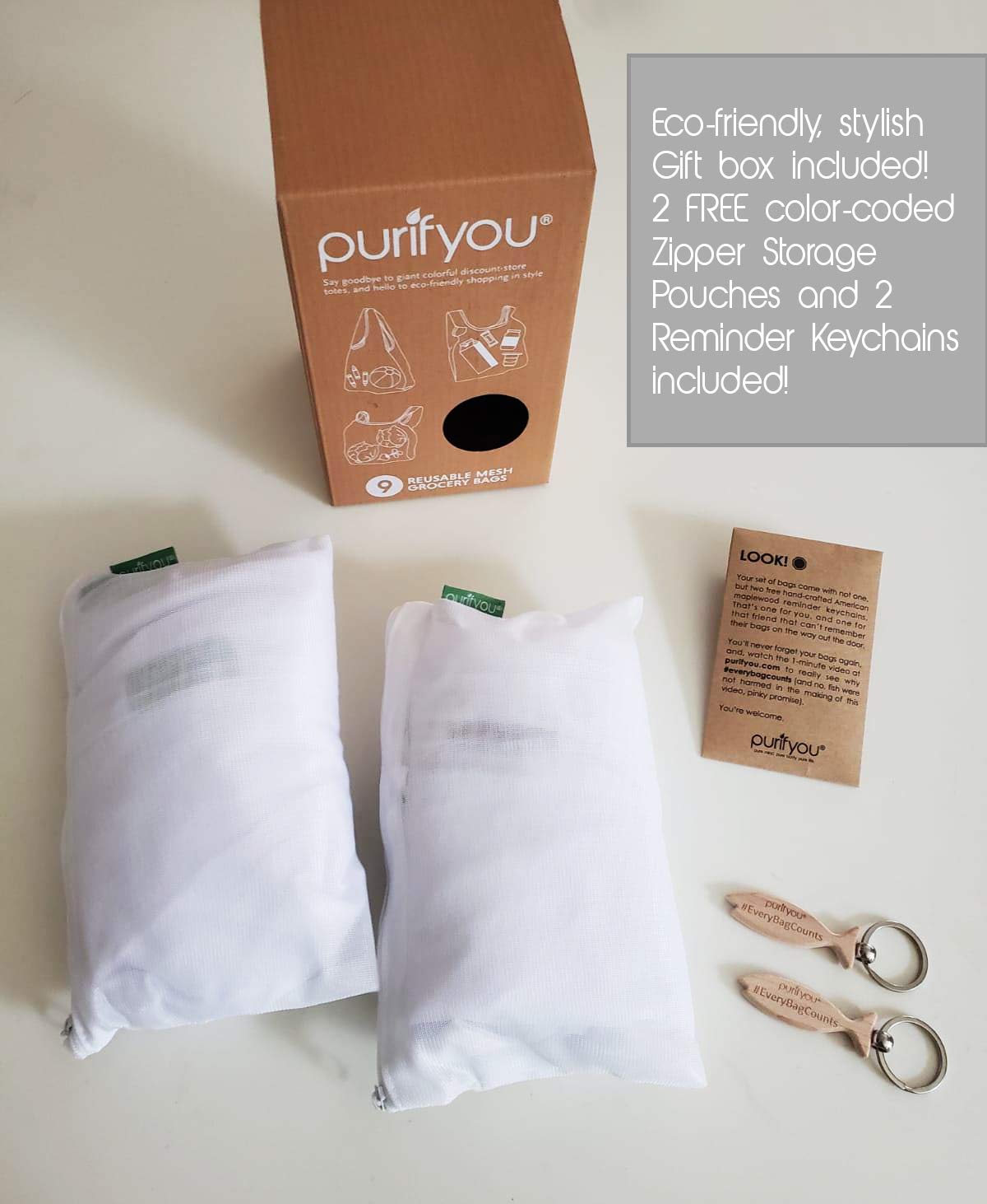 purifyou Set of 9 Reusable Produce Bags, Heavy Duty Washable Mesh Grocery Bag with Drawstring, Ideal for Farmers Market, Beach, and Refrigerator Storage (Extra Large, Large, Small)