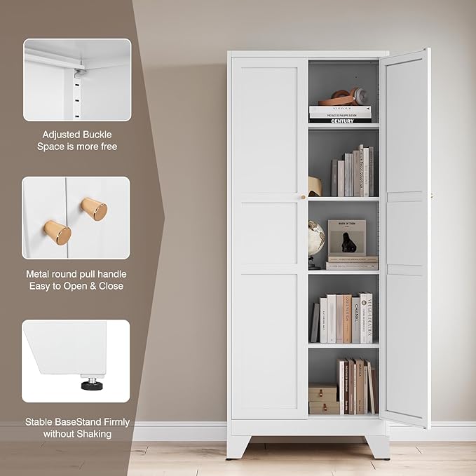 Yizosh Metal Pantry Cabinet,