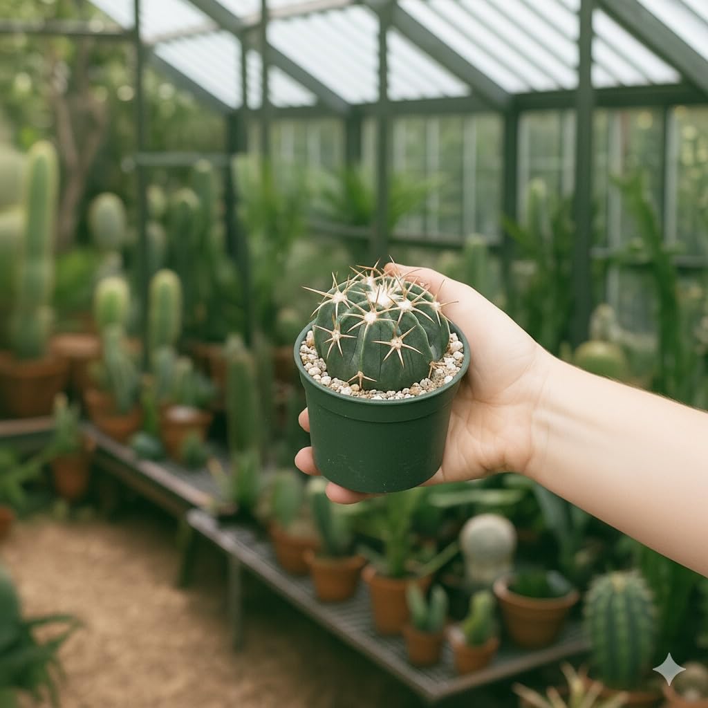 Horse Crippler Cactus (Echinocactus texensis) - Large - Live Plant - Cold Hardy - Pale Pink Flowers