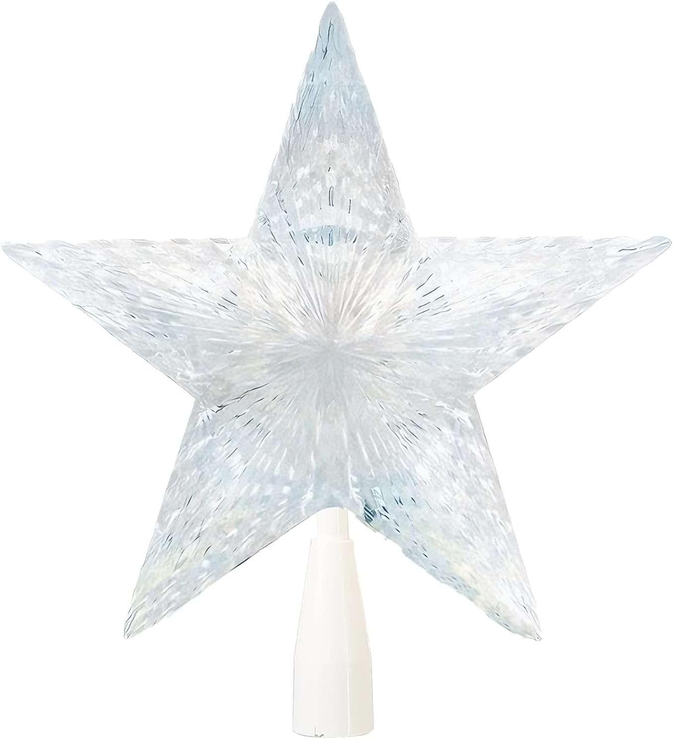 Brite Star Battery Operated 10 Lt Pentagram Star LED Tree Topper, Pure White (Set of 2)