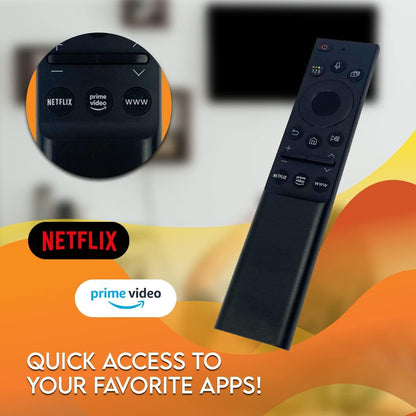 Ceybo Original Solar Voice Remote Control Replacement with YouTube Netflix Shortcut for Samsung Smart TVs, Compatible with Neo QLED 8K, QLED (BN59-01480A)