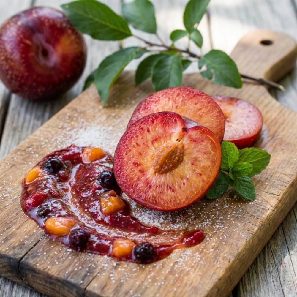 Live Pluot Tree, Sweet Pluot Plant Live, 1-2 Feet Tall, High Yield Plum Tree for Outdoor Planting, No Ship to CA