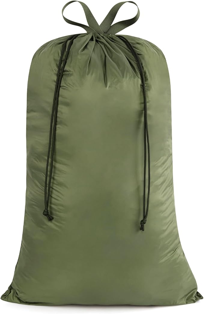 Heavy Duty Nylon Laundry Bag, Extra Large Sleeping Bag Storage Sack, Drawstring