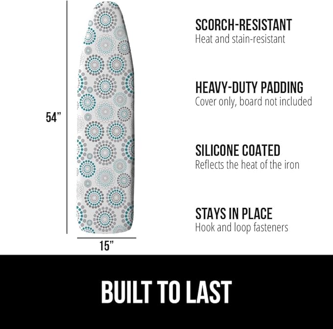 GORILLA GRIP The Original Ironing Board Cover and Pad, Silicone Coating