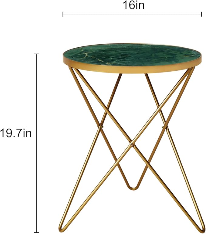 HLR Modern Round Side Table Set of 2, End Table