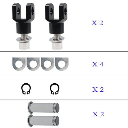 amavoler Motorcycle Foot Pegs Mount Supports Footrest Mounting Clevis Hardware Kit (29mm) for Softail FXST Low Rider Sport Glide Dyna FXR FX(black)
