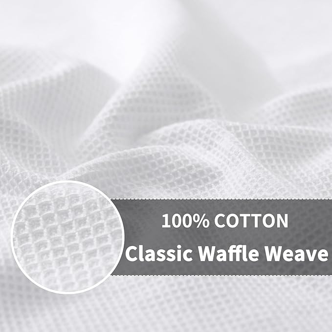 Homaxy 100% Cotton Waffle Weave Kitchen Towels