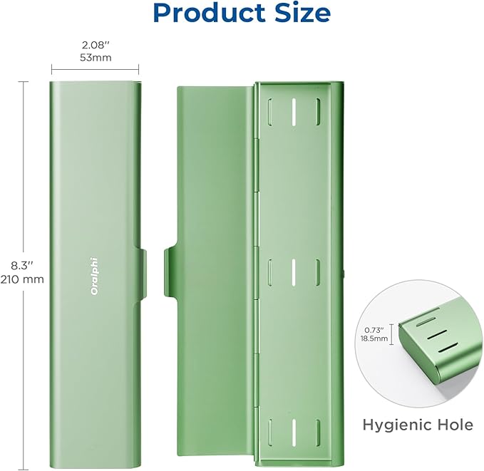 Wider Aluminum Toothbrush Travel Case, Portable Travel Toothbrush Holder