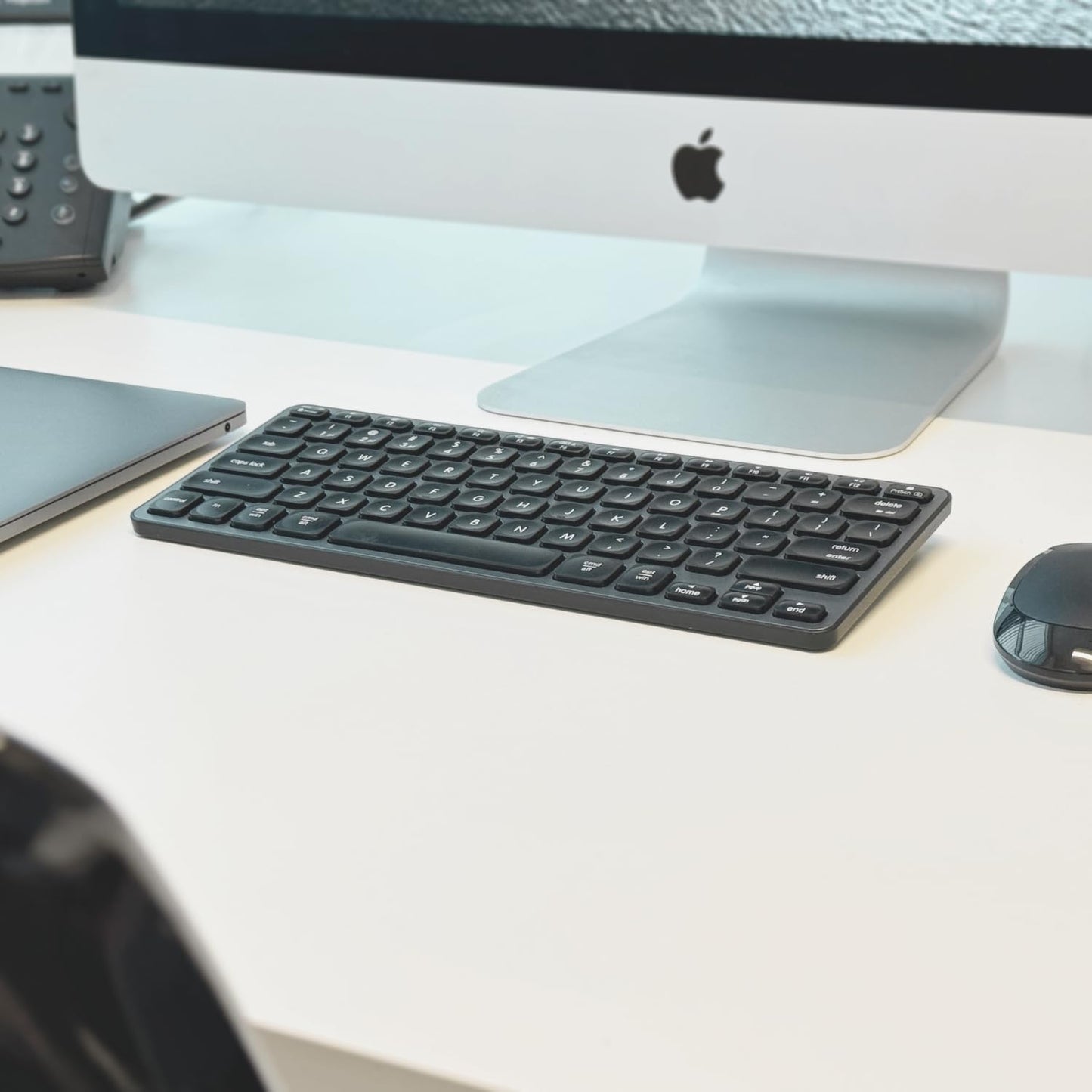 Macally Compact Bluetooth Keyboard for Mac - Premium Multi Device Connectivity - Compatible Apple Wireless Keyboard for MacBook Pro/Air, iMac, Mac mini, iPad, Laptop, and PC