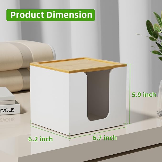 VITVITI Disposable Face Towel Holder Box, Acrylic Facial Towel Container