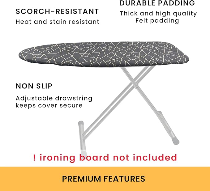 SAVUK Ironing Board Cover and Pad Standard Size 15x54 inch Extra Heavy Duty