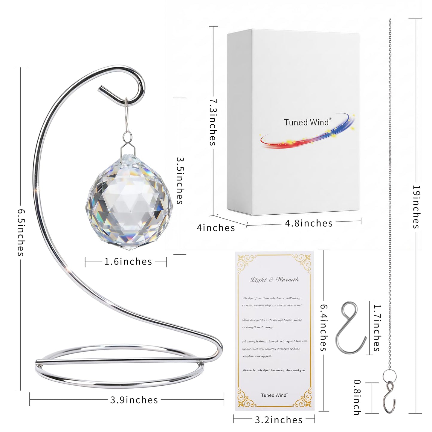 Sympathy Gifts for Loss of Loved One,Tabletop Hanging Crystal Suncatcher