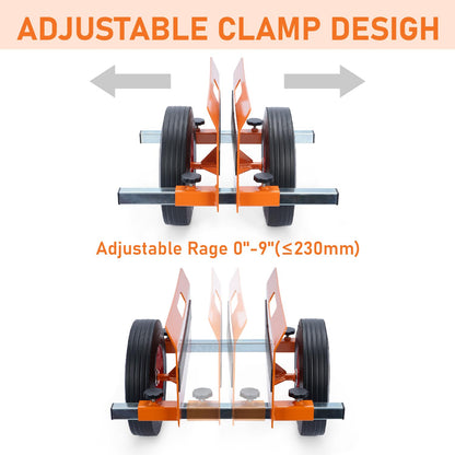 AIWFL Panel Dolly Heavy Duty Door Cart 1100LBS Capacity Slab Dolly Adjustable Drywall Mover with 10" Solid Wheels Panel Cart for Drywall Sheet Material Handling All Terrain Moving