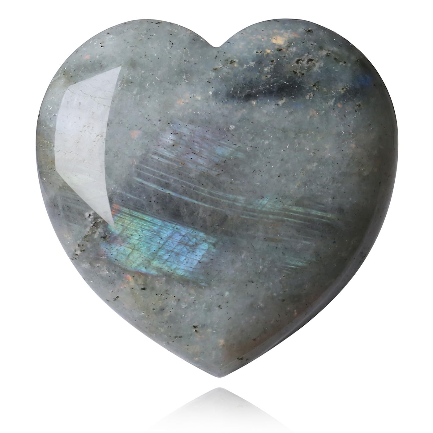 MAIBAOTA 60 mm Moonstone Crystals Large Heart Stone Healing Crystals Natural Crystal Heart Reiki Gemstone Polished Heart Shaped Rocks Meditation Mothers Day Crystal Gifts for Mom Her