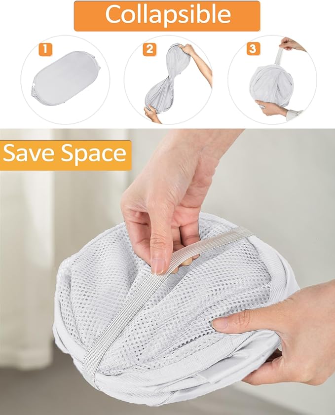 2 Pack Durable Collapsible Laundry Baskets