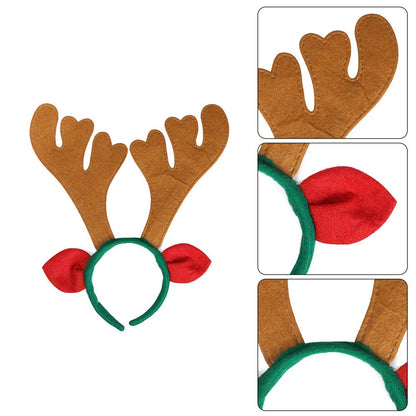 Max Fun Christmas Headbands Reindeer Antlers Headband Xmas Decoration Costume Hairbands for Christmas Parties Holiday Favors Photo Booth(Pack of 8)