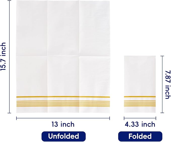 200 Pack Paper Napkins Guest Towels Disposable Premium Quality 3-ply Dinner