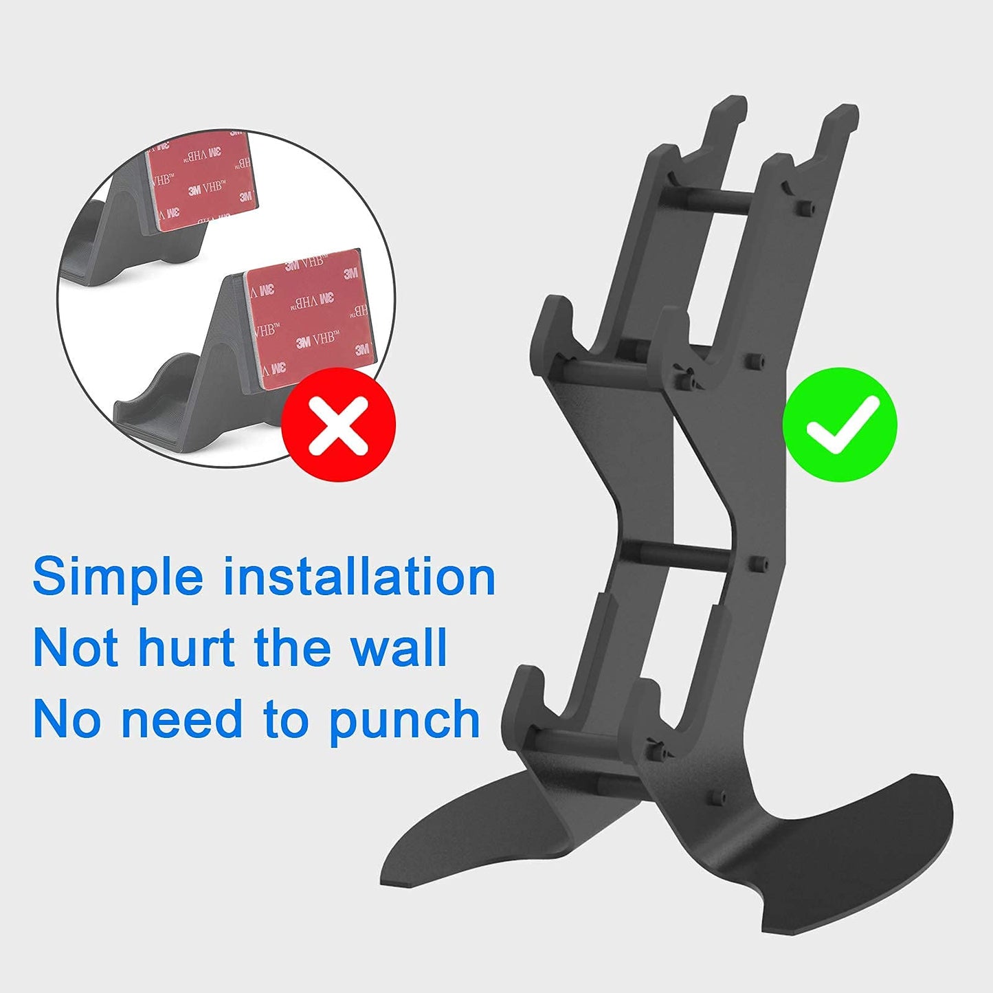 Controller Holder, Game Controller Rack Headset Stand for Xbox Series X S/Xbox one / PS5 / PS4 / NS/PC/Headset, Aluminum Metal Mount Universal Organizer for Video Game Accessories