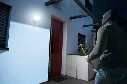Brennenstuhl Connect WiFi LED Floodlight WF 2050 P (20W, 2400lm, IP54, various light functions adjustable via app, outdoor Security Light for wall mounting with motion detector)