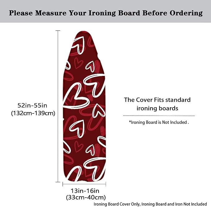 Love Heart Ironing Board Cover Comfortable Lines Ironing Board Covers