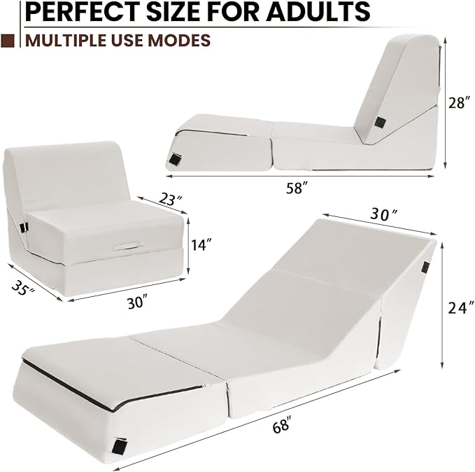 jela Outdoor Sofa, Waterproof Folding Lounge Chair and Sofa, UV Resistant Patio