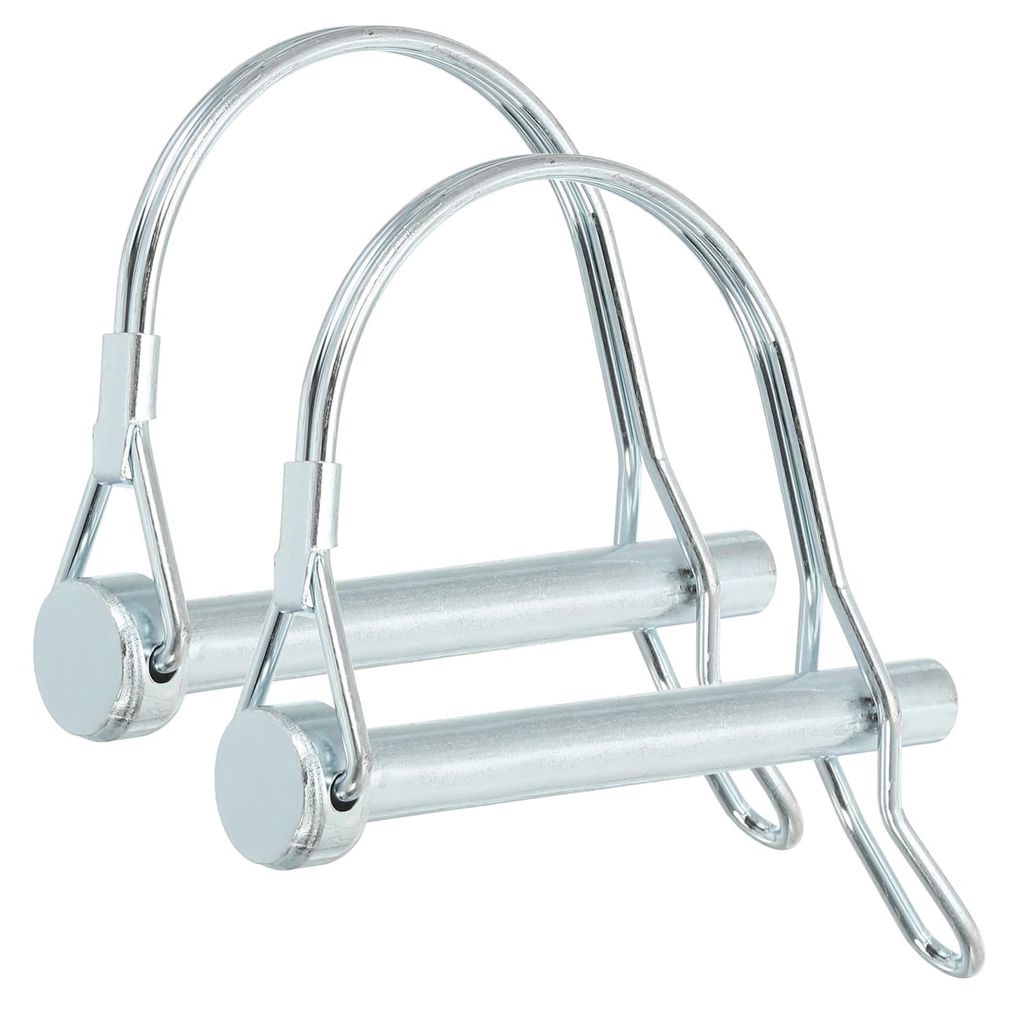 PATIKIL Shaft Locking Pin W Ear 5/16x2-3/8x1.73"(D*L*IW), 2 Pcs Safety Coupler Pin Pto Pin Round Arch Wire Retainer and Ear for Farm Trailer Tractor Truck Boat Towing (8x60x44mm)