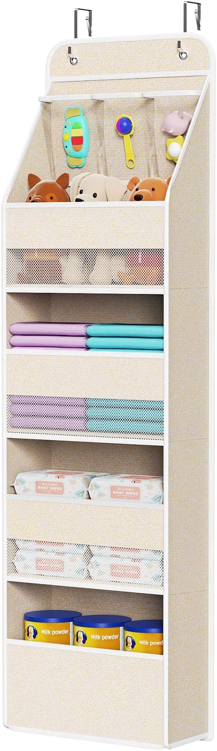 Univivi 5-Shelf Over Door Hanging Organizer Fabric Door Storage