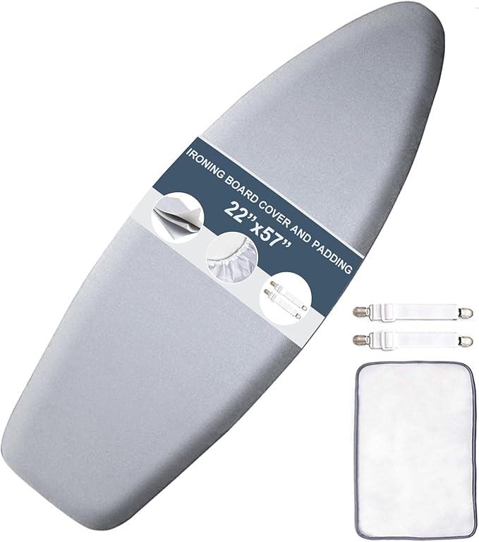 SheeChung Ironing Board Cover and Pad 22“x57”, Thick Iron Board Cover