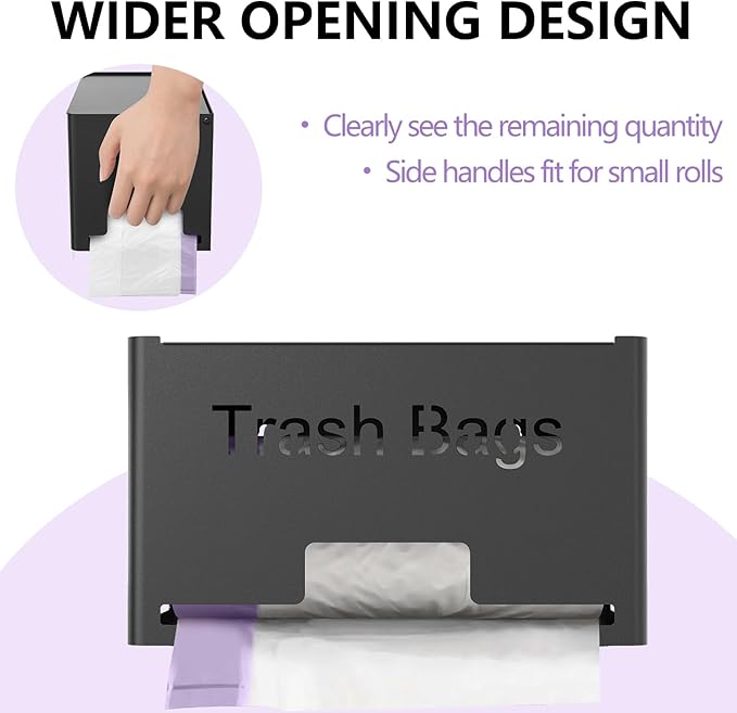 2-Pack Trash Bag Holder Dispenser, Stackable Garbage Bag Dispenser, Extra Large