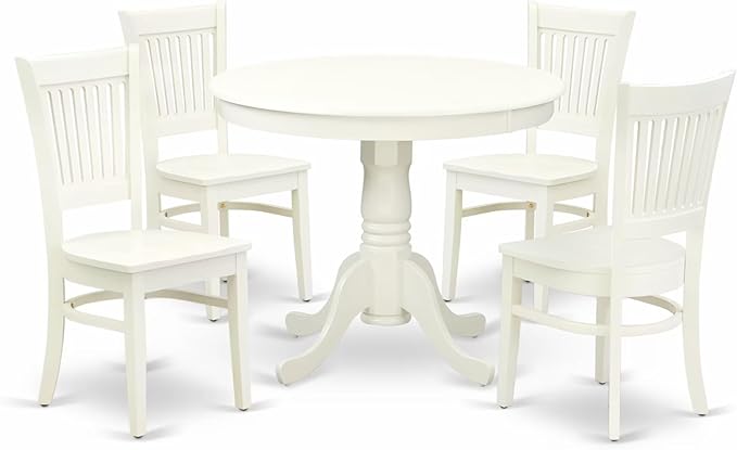 East West Furniture ANVA5-LWH-W 5 Piece Kitchen Table Set