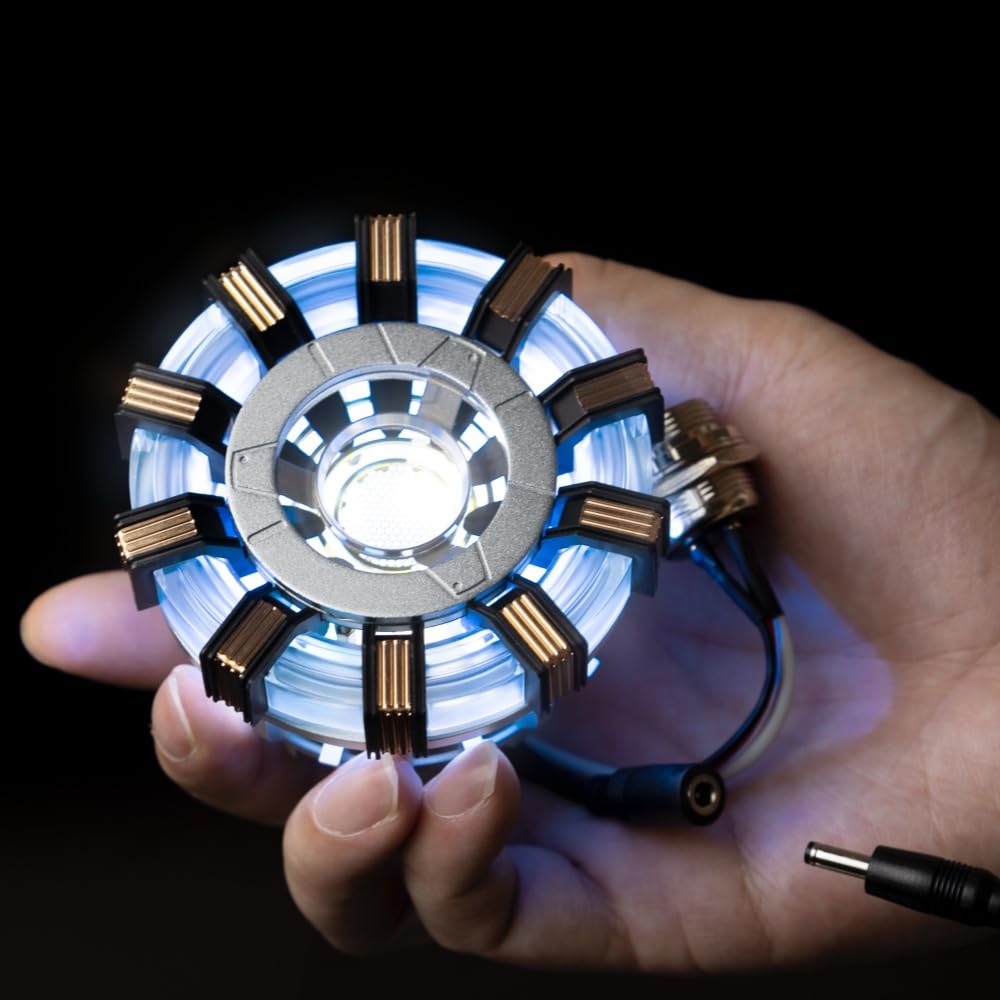 Euvdora 1:1 DIY Model Iron Man Arc Reactor MK2 LED Light Tony Stark Heart Chest Lamp Handmade Toys
