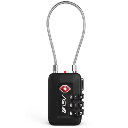 BV Black Combination Lock, TSA Approved, Resettable, 1000 Possibilities