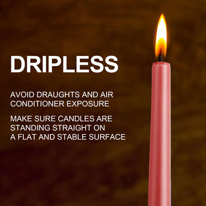 12 Inch Taper Candles Set of 6 Unscented Long Burning Smokeless Long Tall Tapered Candles for Candlesticks Sticks Wedding Home Christmas Decor Dinner