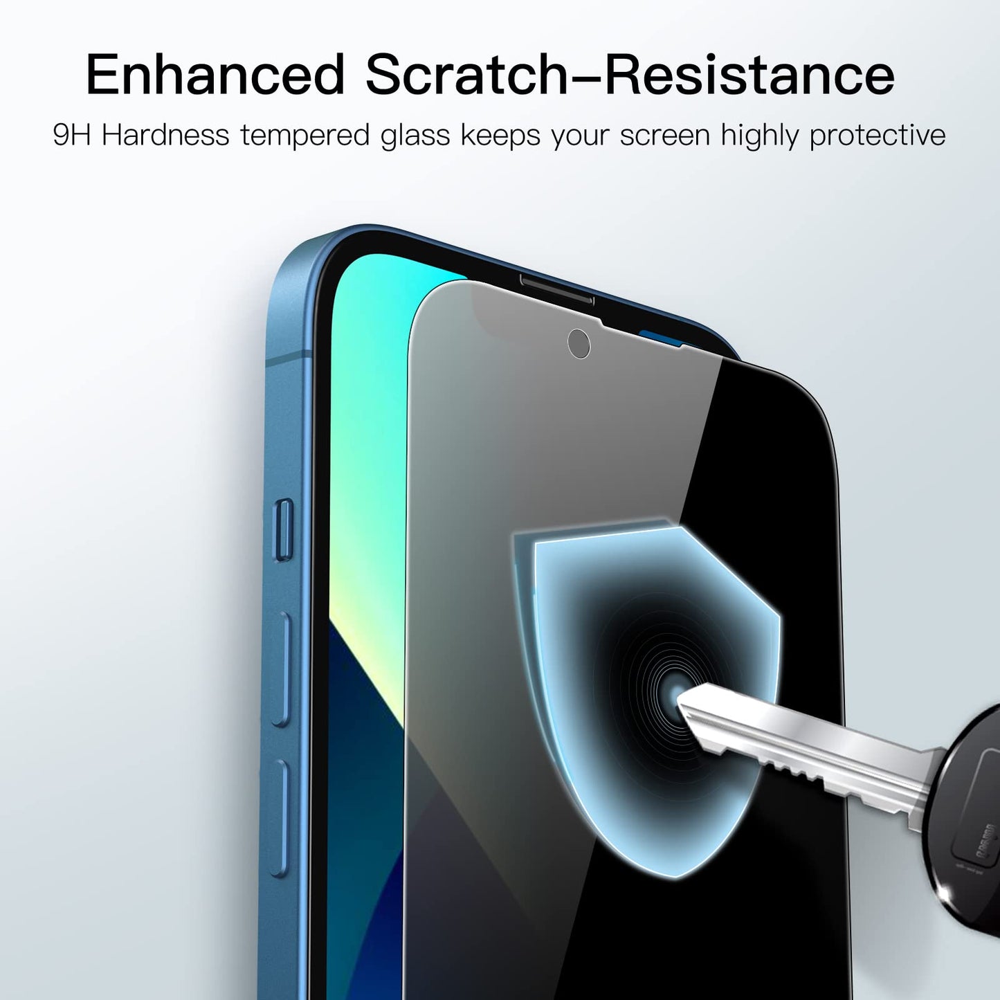 JETech Privacy Full Coverage Screen Protector for iPhone 16e 2025, iPhone 13/13 Pro 6.1-Inch, Anti-Spy Tempered Glass Film, Edge to Edge Protection Case-Friendly, 2-Pack