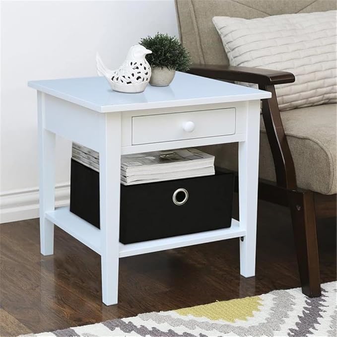 IC INTERNATIONAL CONCEPTS Spencer White Wood End Table in White