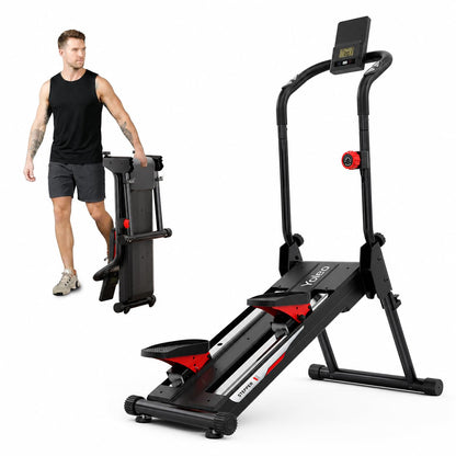 YOLEO Magnetic Stair Stepper for Home, 16-Level Resistance up to 130LB, Folding Stair Climber with 28'' Stride, Quiet Cardio Stair Machine with HR Sensor & 660LB Capacity