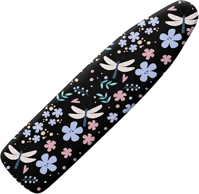 Dragonfly Flowers Ironing Board Cover Thick Soft Ironing Board Protector