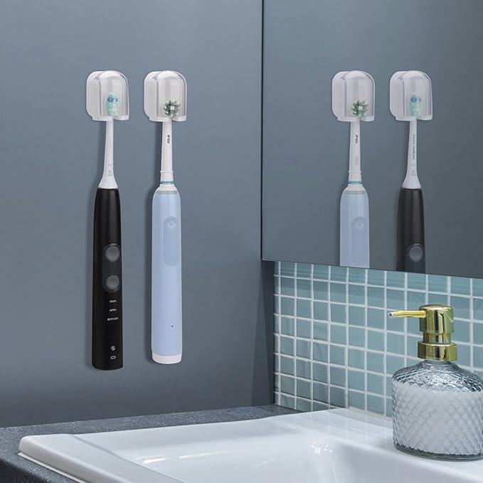 4Pack Toothbrush Holder Wall Mounted