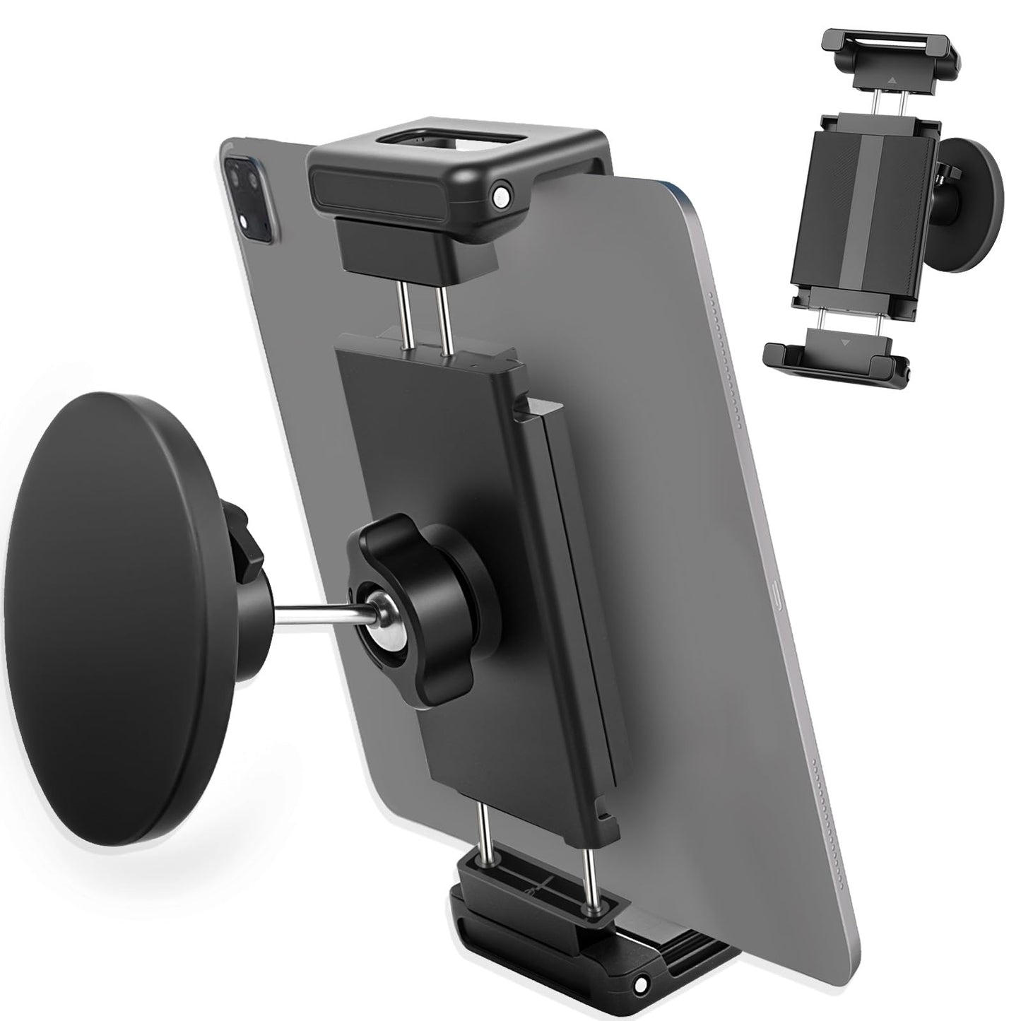 joaoxoko Strong Magnetic Tablet Mount, 360° Swivel Stand for Kitchen/Office/Gym, Universal Holder Compatible with 4.7-12.9" iPad, No-Slip Metal Surface Mount (1)