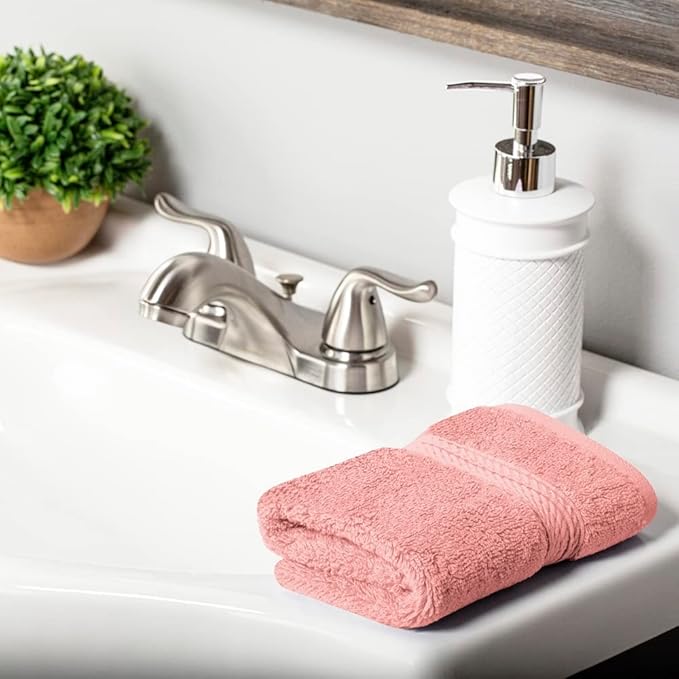 Superior Egyptian Cotton Pile Face Towel/Washcloth Set of 6, Ultra Soft Luxury