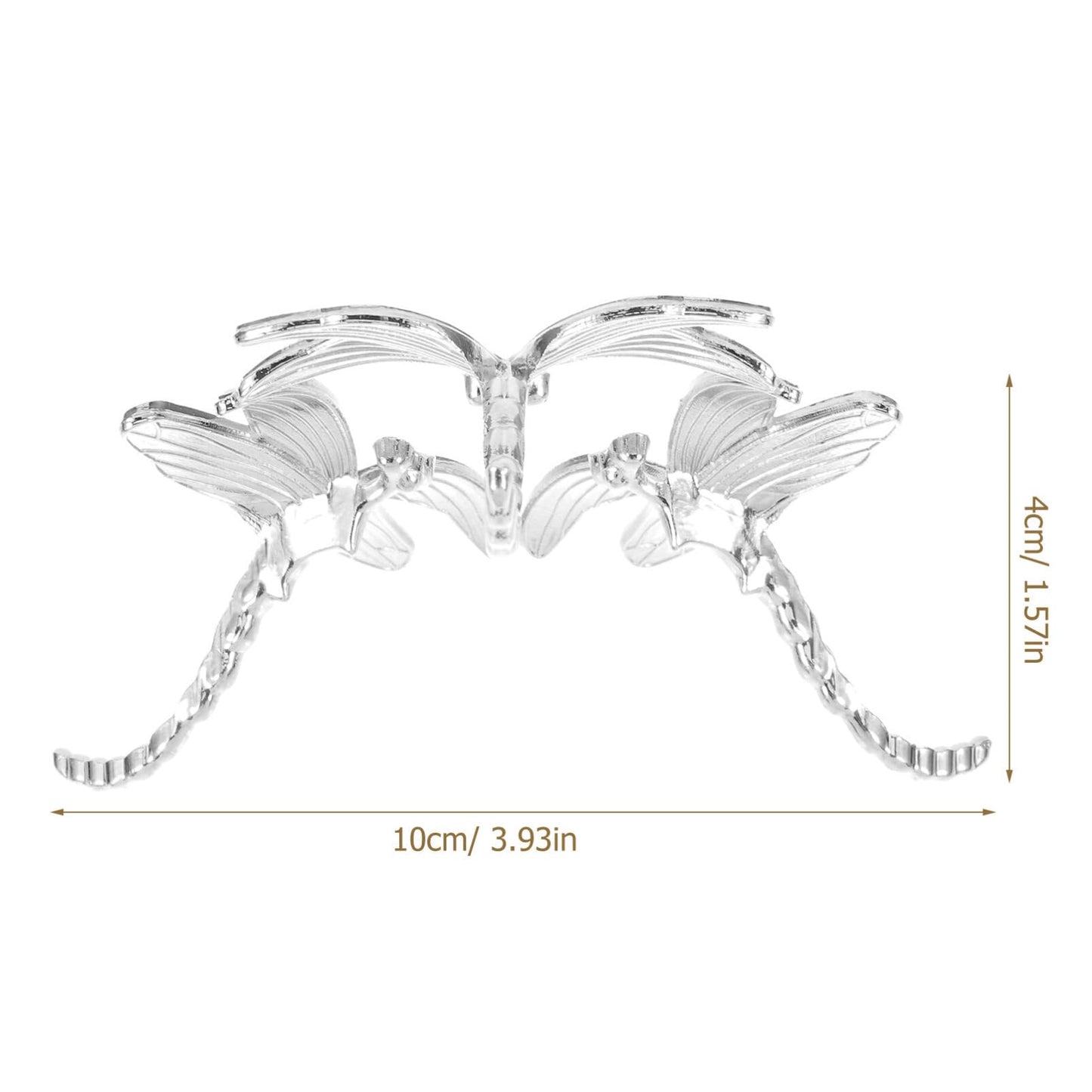 Amosfun Metal Dragonfly Display Stand Crystal Sphere Holder Triangle Base 3.93X3.93X1.57 Inch Home Decor Display Pedestal for Globe and Sphere Stands