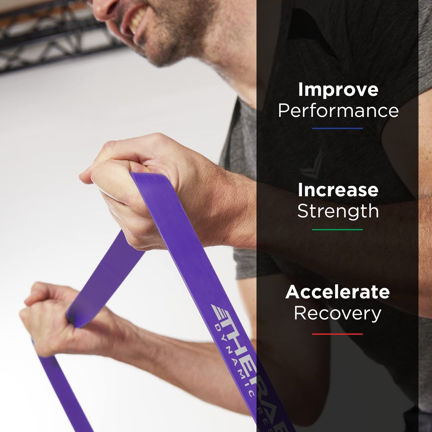 THERABAND High Resistance Bands, Set of 2 Elastic Super Bands for Improving Flexibility, Injury Rehab, & Full Body Workouts, Heavy Duty Stretch Bands for Lifting, 1 Light & 1 Medium Band