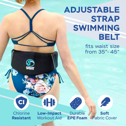 Sunlite Sports Water Workout Combo Set, Aqua Dumbbells, Swim Belt and Aqua Cuffs, Water Weights for Pool Exercise, Water Aerobics Equipment, High-Density EVA Foam for Aqua Jogging and Therapy