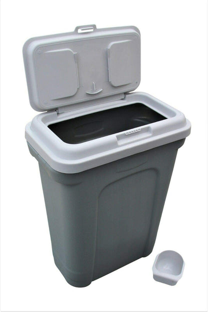 HH Home Hut Pet Food Storage Container 35L Dog Cat Animal Bin 16 KG Dry Feed 23KG Seed With food scoop and air tight seal