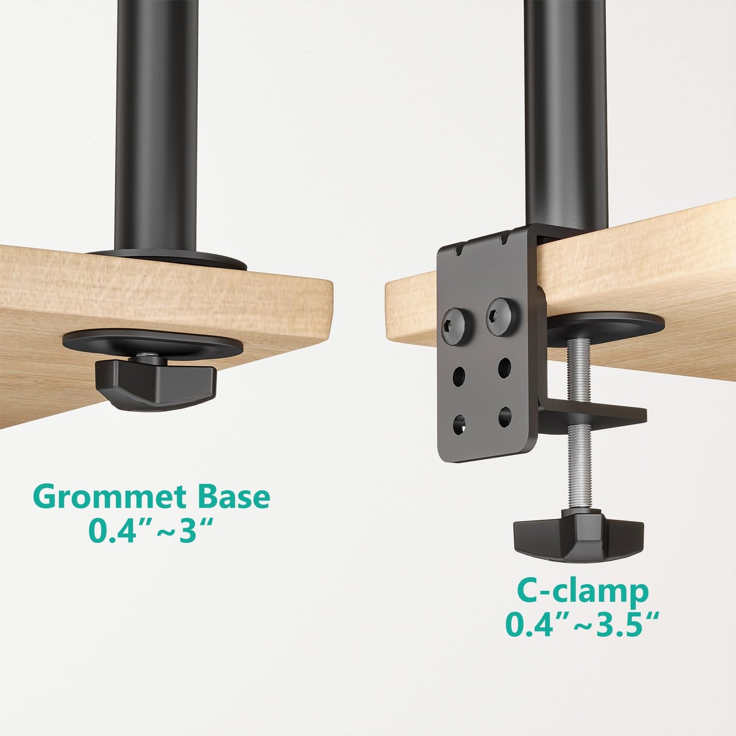 WALI Monitor Arm Mount for Desk, Single Extra Tall Computer Desk Mount, Monitor Bracket Mount Stand Single, up to 32 inch, 22 lbs (M001XL), Black