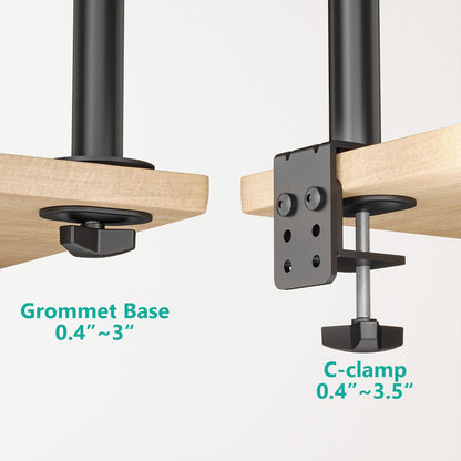 WALI Monitor Arm Mount for Desk, Single Extra Tall Computer Desk Mount, Monitor Bracket Mount Stand Single, up to 32 inch, 22 lbs (M001XL), Black