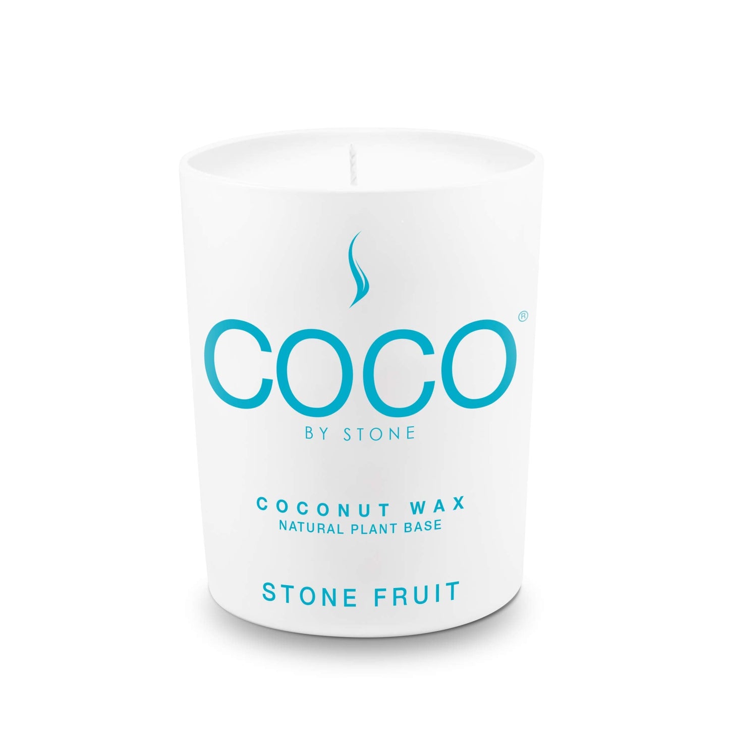 COCO by Stone 6.5oz Candle, Coconut Apricot Wax Candle for Home (Stone Fruit) Home Fragrance Products, 1 Wick, Enhance Indoor Aroma, Vegan & Cruelty-Free, Clean Burning and Hand Poured